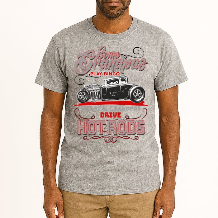 Cool Real Grandpas Drive Hot Rods Tall T-Shirt