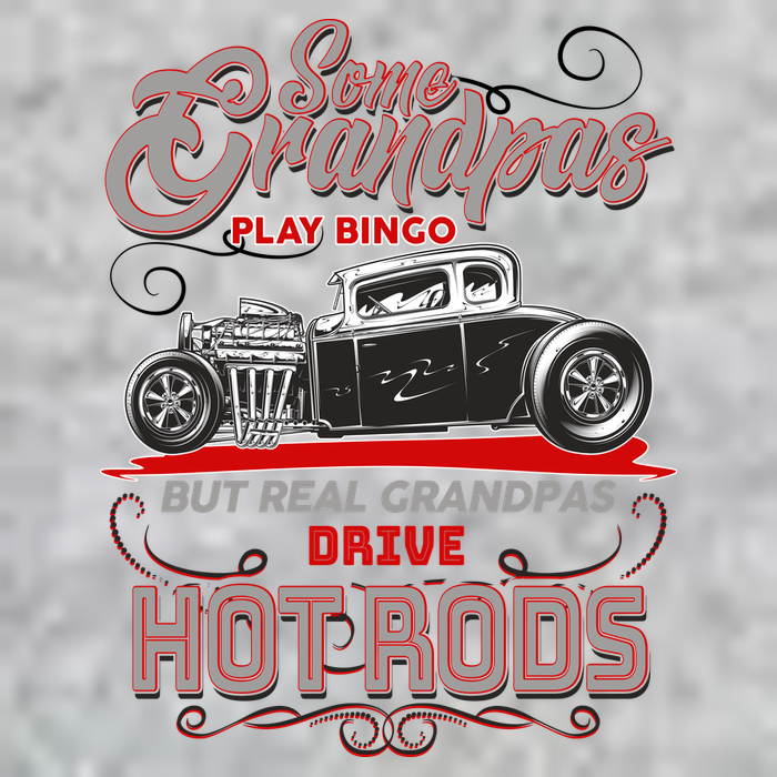 Cool Real Grandpas Drive Hot Rods Tall T-Shirt