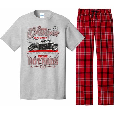 Cool Real Grandpas Drive Hot Rods Pajama Set