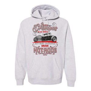 Cool Real Grandpas Drive Hot Rods Premium Hoodie