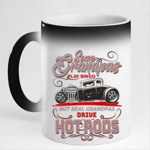 Cool Real Grandpas Drive Hot Rods 11oz Black Color Changing Mug