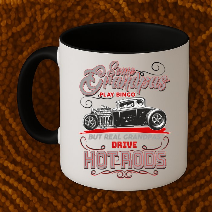 Cool Real Grandpas Drive Hot Rods Mug