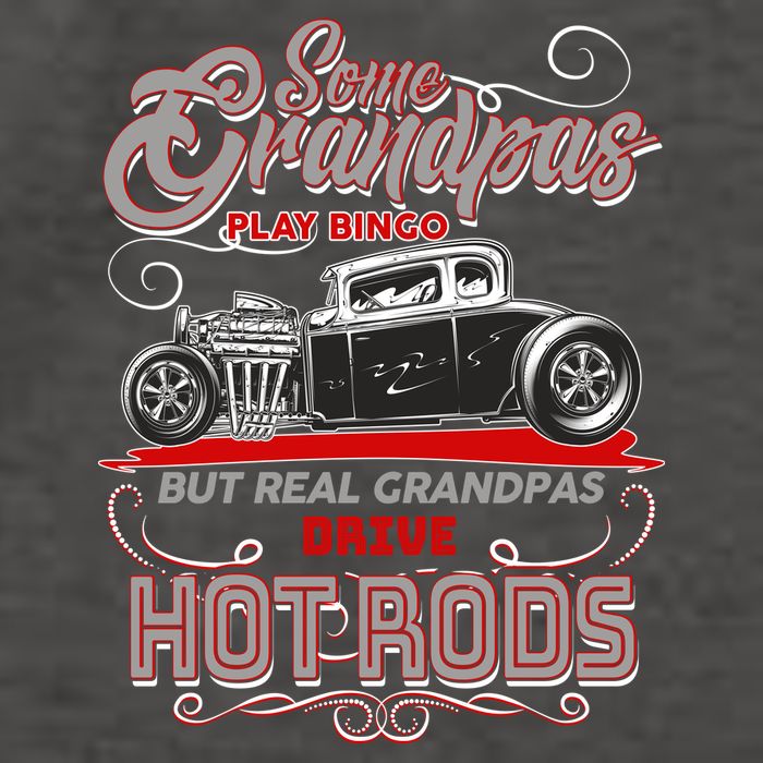Cool Real Grandpas Drive Hot Rods Vector Backpack