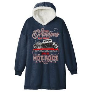 Cool Real Grandpas Drive Hot Rods Hooded Wearable Blanket