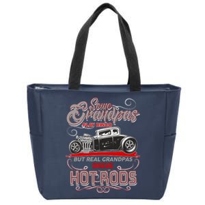 Cool Real Grandpas Drive Hot Rods Zip Tote Bag