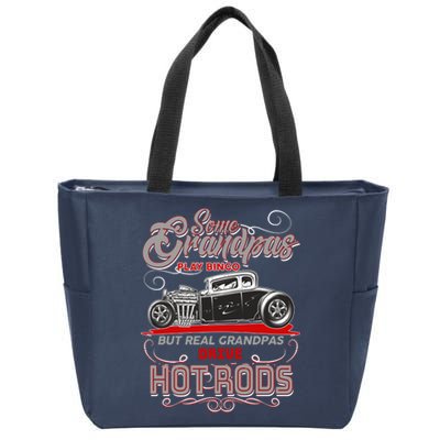 Cool Real Grandpas Drive Hot Rods Zip Tote Bag