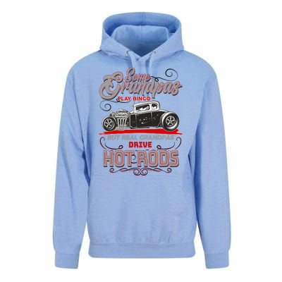 Cool Real Grandpas Drive Hot Rods Unisex Surf Hoodie