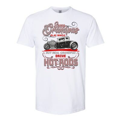 Cool Real Grandpas Drive Hot Rods Softstyle CVC T-Shirt