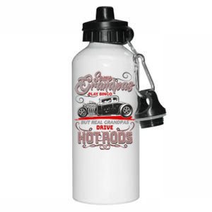 Cool Real Grandpas Drive Hot Rods Aluminum Water Bottle