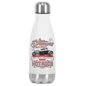 Cool Real Grandpas Drive Hot Rods Stainless Steel Insulated Water Bottle