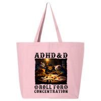 Cats Rpg Gamer Roll For Concentration Funny Quote Apparel 25L Jumbo Tote