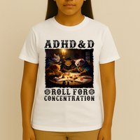 Cats Rpg Gamer Roll For Concentration Funny Quote Apparel T-Shirt