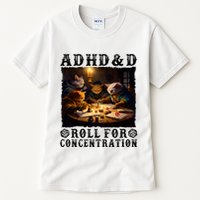 Cats Rpg Gamer Roll For Concentration Funny Quote Apparel Tall T-Shirt