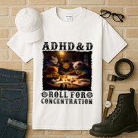 Cats Rpg Gamer Roll For Concentration Funny Quote Apparel Tall T-Shirt