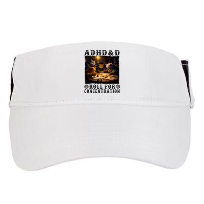 Cats Rpg Gamer Roll For Concentration Funny Quote Apparel Adult Drive Performance Visor