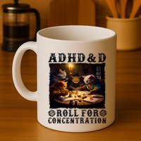 Cats Rpg Gamer Roll For Concentration Funny Quote Apparel Mug