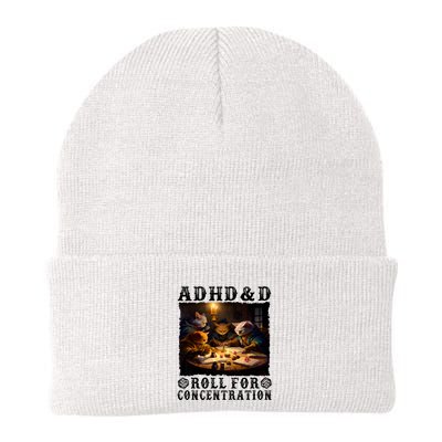 Cats Rpg Gamer Roll For Concentration Funny Quote Apparel Beanie