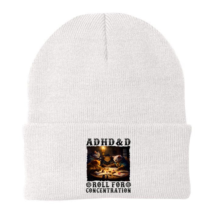 Cats Rpg Gamer Roll For Concentration Funny Quote Apparel Beanie