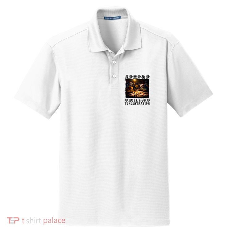 Cats Rpg Gamer Roll For Concentration Funny Quote Apparel Dry Zone Grid Polo