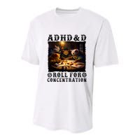 Cats Rpg Gamer Roll For Concentration Funny Quote Apparel Youth Performance Sprint T-Shirt