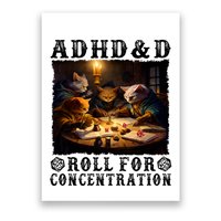 Cats Rpg Gamer Roll For Concentration Funny Quote Apparel Poster