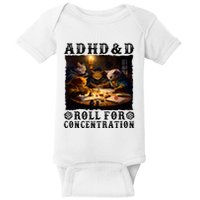 Cats Rpg Gamer Roll For Concentration Funny Quote Apparel Baby Bodysuit