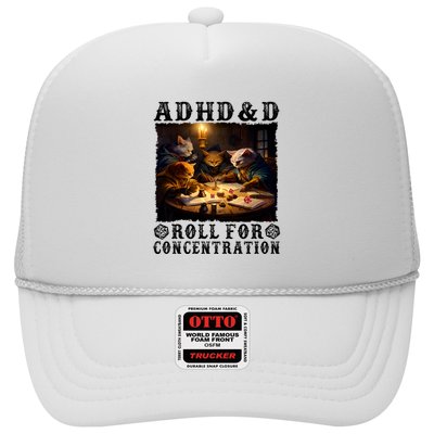 Cats Rpg Gamer Roll For Concentration Funny Quote Apparel Trucker Hat