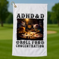 Cats Rpg Gamer Roll For Concentration Funny Quote Apparel Golf Towel