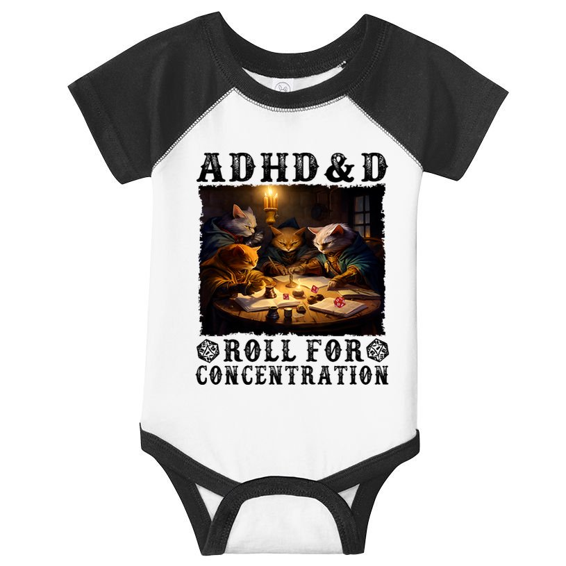 Cats Rpg Gamer Roll For Concentration Funny Quote Apparel Infant Baby Jersey Bodysuit