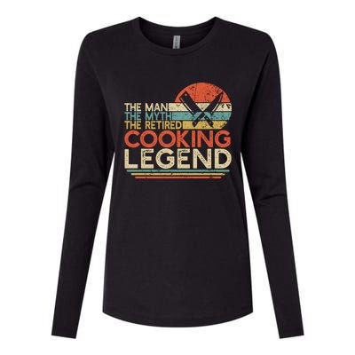 Chef Retiret Gift Myth Retired Cooking Legend Great Gift Womens Cotton Relaxed Long Sleeve T-Shirt