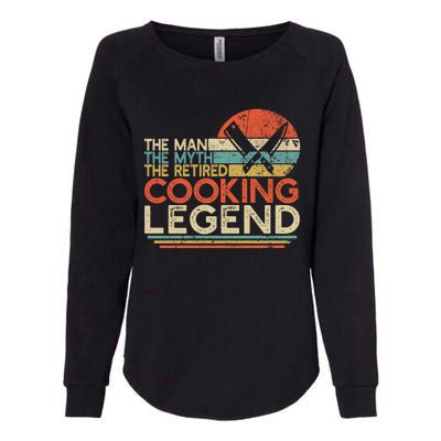 Chef Retiret Gift Myth Retired Cooking Legend Great Gift Womens California Wash Sweatshirt