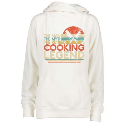 Chef Retiret Gift Myth Retired Cooking Legend Great Gift Womens Funnel Neck Pullover Hood