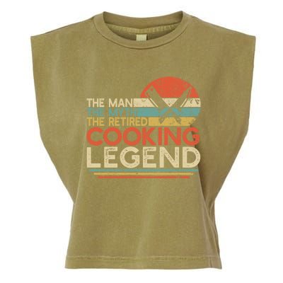 Chef Retiret Gift Myth Retired Cooking Legend Great Gift Garment-Dyed Women's Muscle Tee