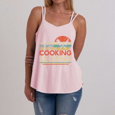 Chef Retiret Gift Myth Retired Cooking Legend Great Gift Women's Strappy Tank