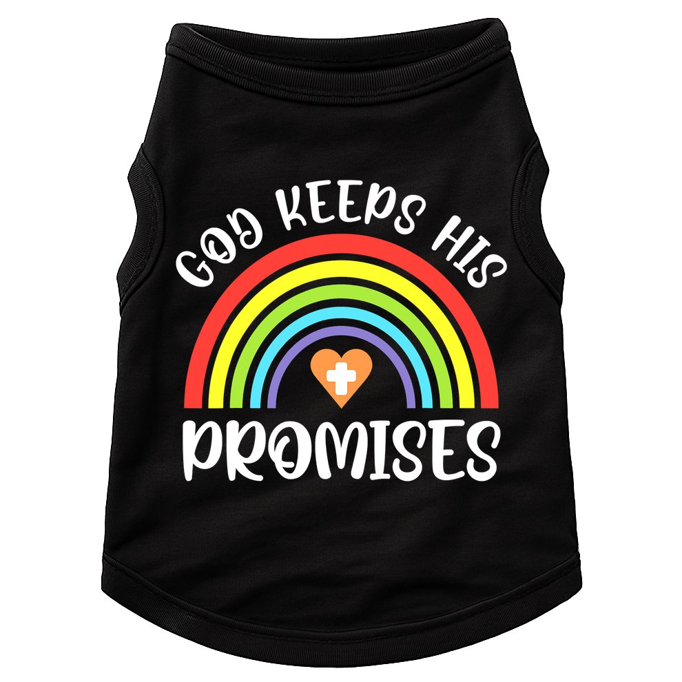 Christian Rainbow God Keeps His Promises Bible Noah Doggie Tank