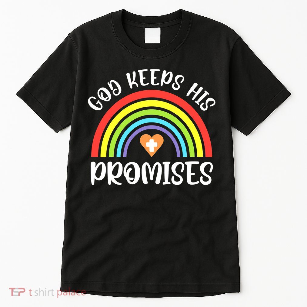 Christian Rainbow God Keeps His Promises Bible Noah Tall T-Shirt
