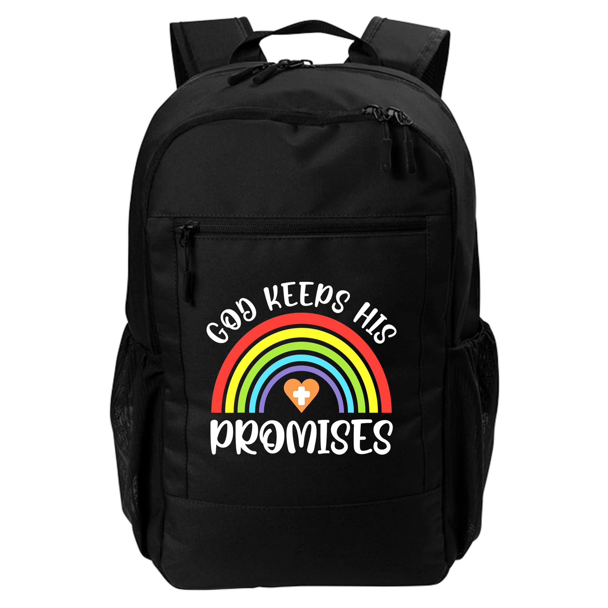 Christian Rainbow God Keeps His Promises Bible Noah Backpack
