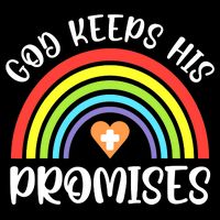 Christian Rainbow God Keeps His Promises Bible Noah 7-Panel Snapback Hat