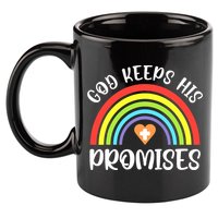 Christian Rainbow God Keeps His Promises Bible Noah 11oz C Handle Ceramic Mug