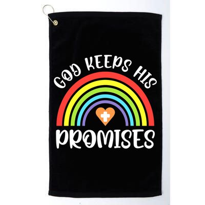 Christian Rainbow God Keeps His Promises Bible Noah Golf Towel