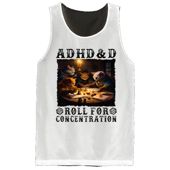 Cats Rpg Gamer Roll For Concentration Funny Quote Apparel Mesh Reversible Basketball Jersey Tank