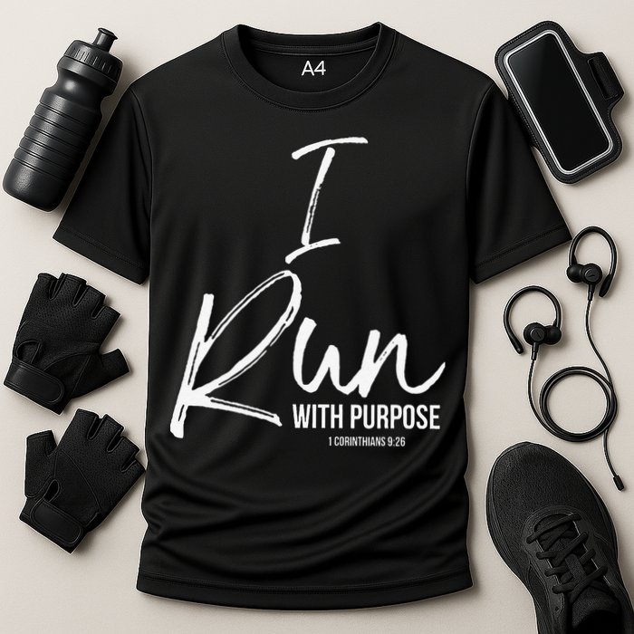 Christian Running Gift For Runners I Run With Purpose Performance Shirt
