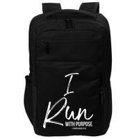 Christian Running Gift For Runners I Run With Purpose Impact Tech Backpack