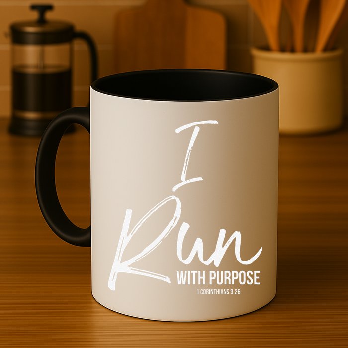 Christian Running Gift For Runners I Run With Purpose Mug