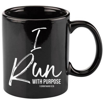 Christian Running Gift For Runners I Run With Purpose 11oz C Handle Ceramic Mug