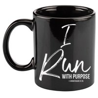 Christian Running Gift For Runners I Run With Purpose 11oz C Handle Ceramic Mug