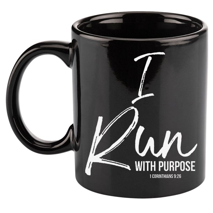 Christian Running Gift For Runners I Run With Purpose 11oz C Handle Ceramic Mug