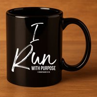 Christian Running Gift For Runners I Run With Purpose 11oz C Handle Ceramic Mug