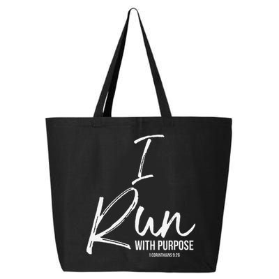 Christian Running Gift For Runners I Run With Purpose 25L Jumbo Tote
