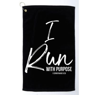 Christian Running Gift For Runners I Run With Purpose Golf Towel